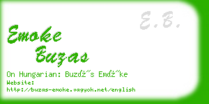 emoke buzas business card